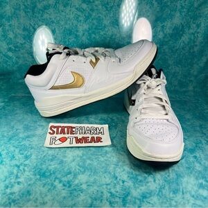 Nike Nike Air Jordan Stadium 90 White Gold Men’s Low Top Athletic Shoes Size 10